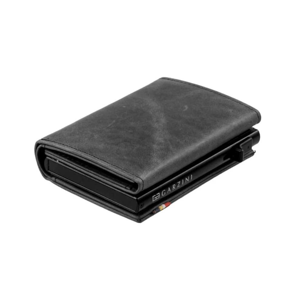 Garzini / Hunterson Metal Wallet Trifold - 12 Cards - gebürstet Black