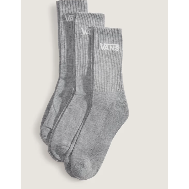 Vans Classic Crew Socks (3 Pair) - Heather Grey