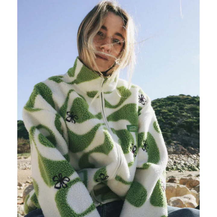 Oxbow Polar fleece WARPY - Green Juice