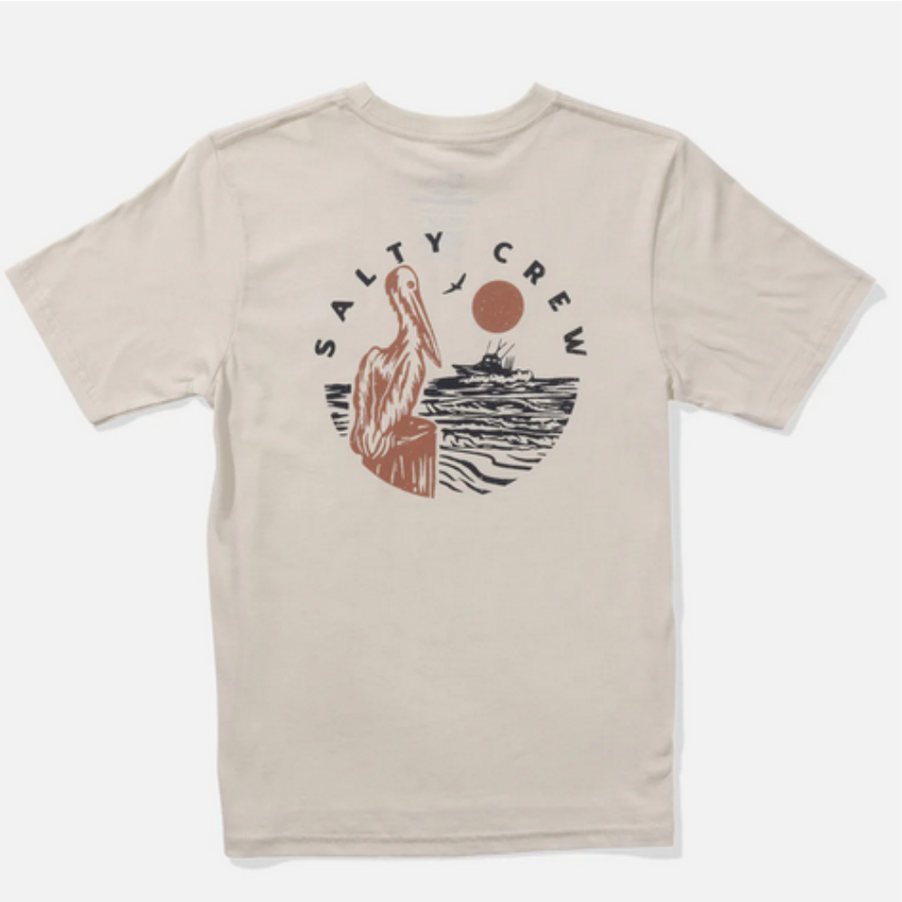 Salty Crew Stakeout T-Shirt Tee KIDS - Moonbeam Beige