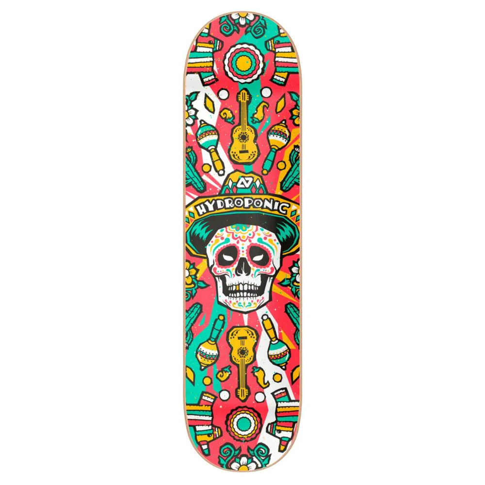 Hydroponic Mexican Skull "8,5" Skateboard Deck - Skull 2.0 Red