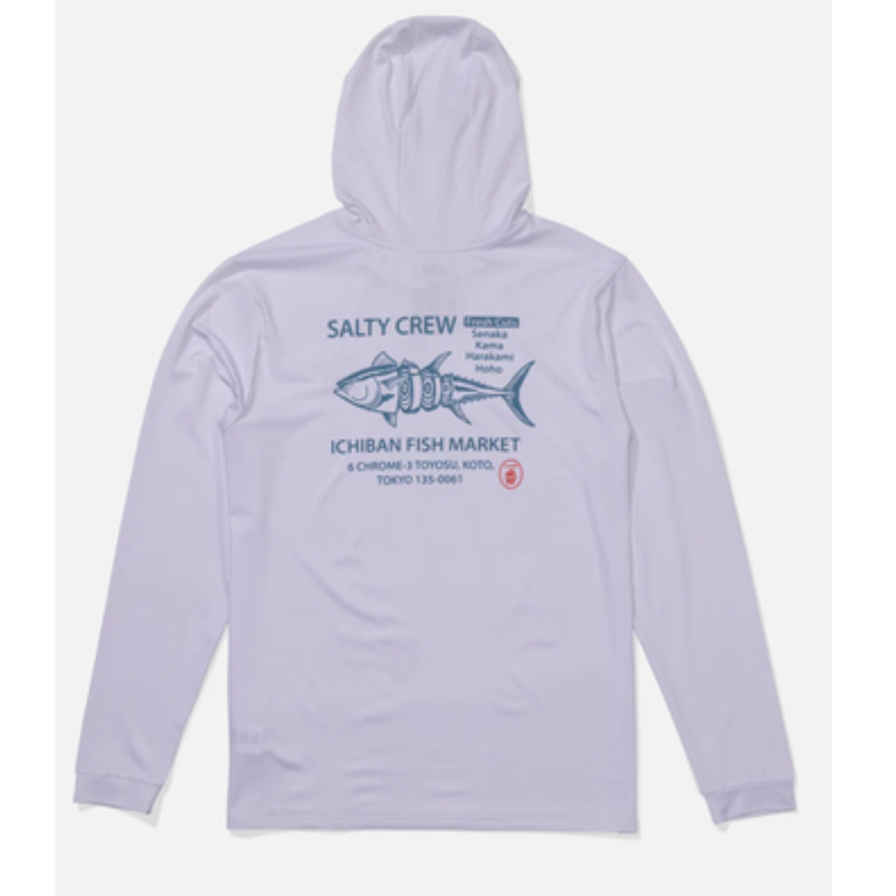 Salty Crew Fish Market Hood Sunshirt Longsleeve - White