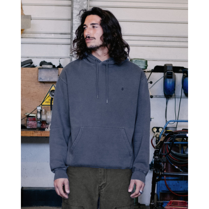 Volcom SINGLE STONE PW PO Hoodie  - SRB Rinsed Black