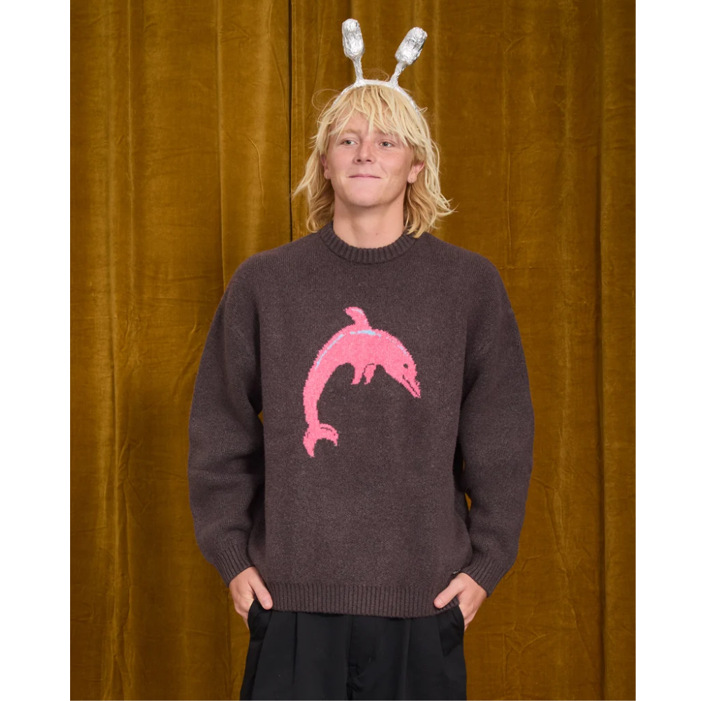 Volcom Ozzy Dolphin Pullover Strick - Raisn Braun RSN