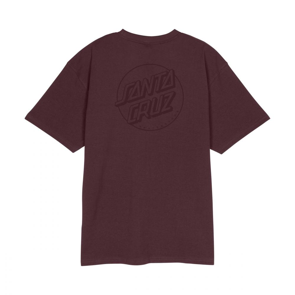 Santa Cruz Tonal Opus Dot Stripe T-Shirt - Dark Plum