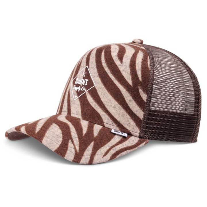 Djinns Rubbertiger Stripes Trucker Cap HFT - Brown
