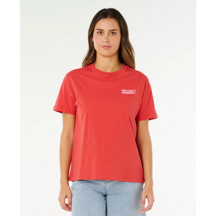 Ripcurl T-Shirt Ocean Break Relaxed - Deep Red