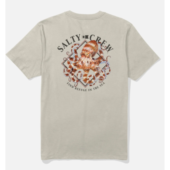 Salty Crew Octopod Ss Tee - Moonbeam