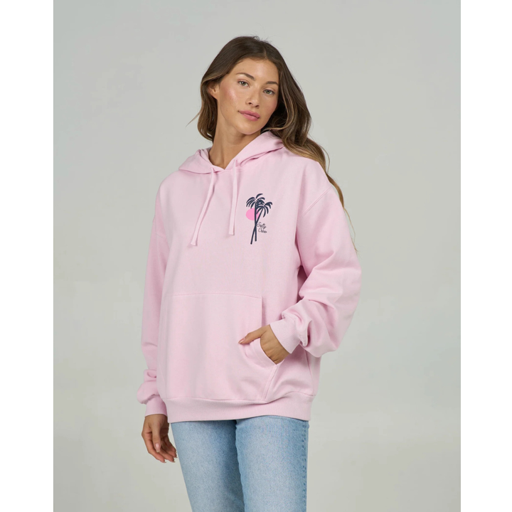 Salty Geo Palm Hoody - Pink