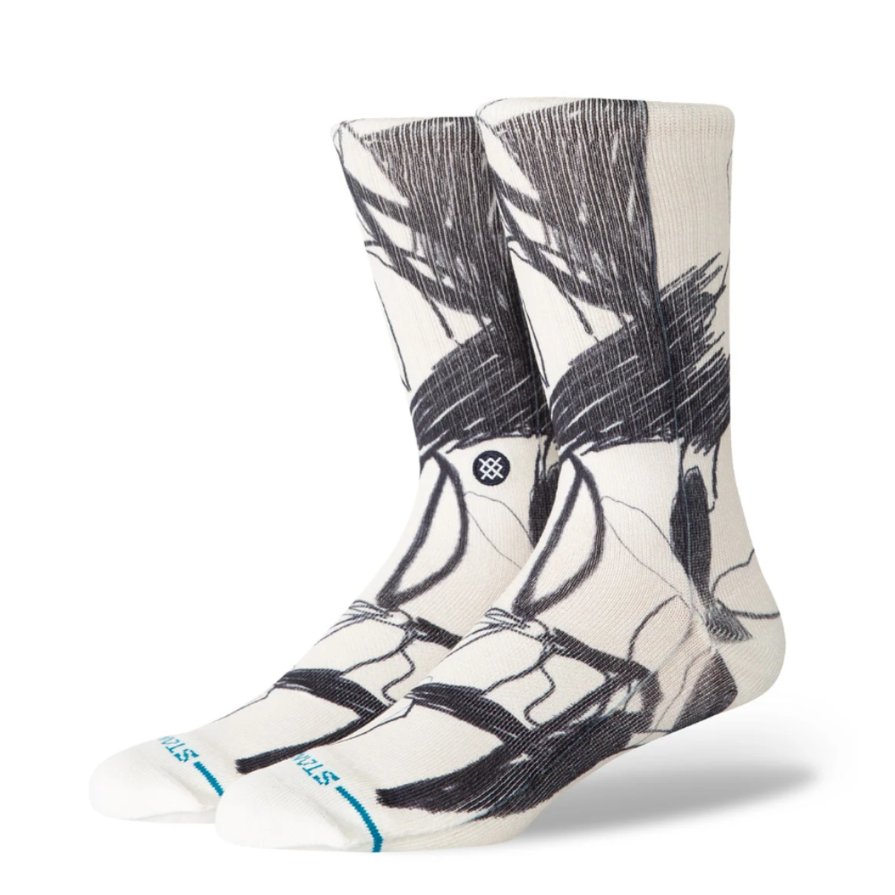 Stance Art Studio Crew Socks - Grey/White