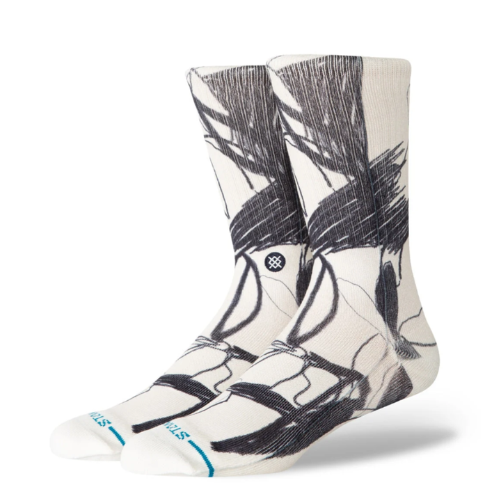 Stance Art Studio Crew Socks - Grey/White