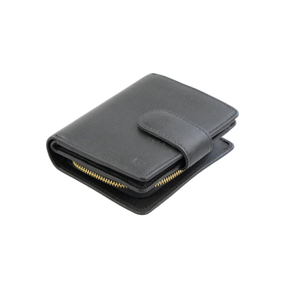 Garzini / Hunterson Donna Envelope Compact Wallet Coin - Black