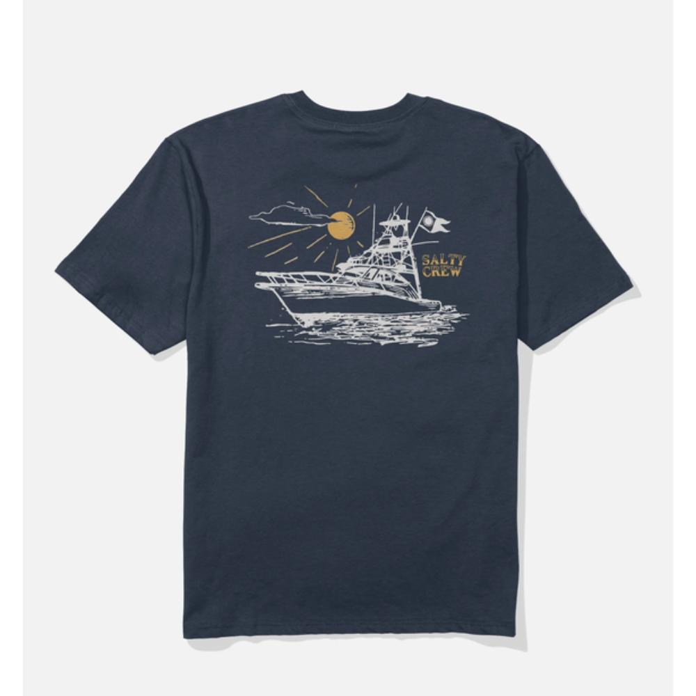 Salty Crew On Board Tee - Navy Dunkel Blau