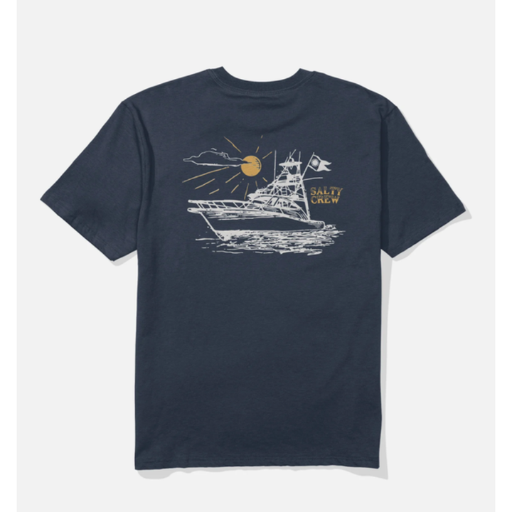 Salty Crew On Board Tee - Navy Dunkel Blau