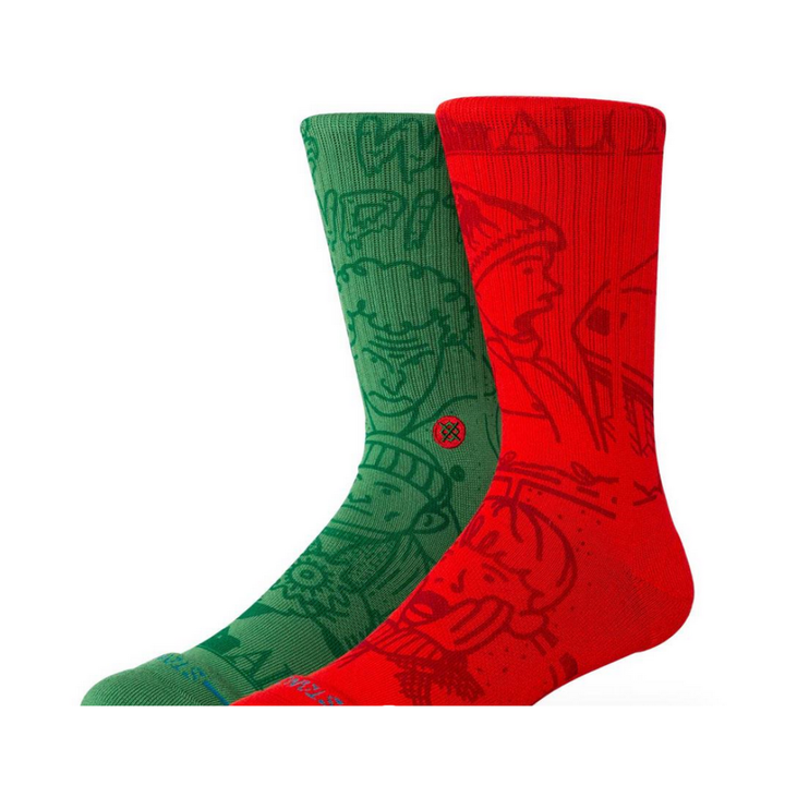Stance Home Alone Socks - Rot/Grün Multi