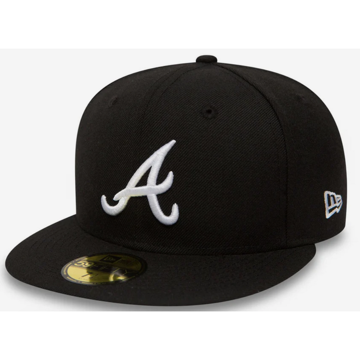 New Era 47487 Atlanta Braves Essential 59FIFTY Cap - Black/White
