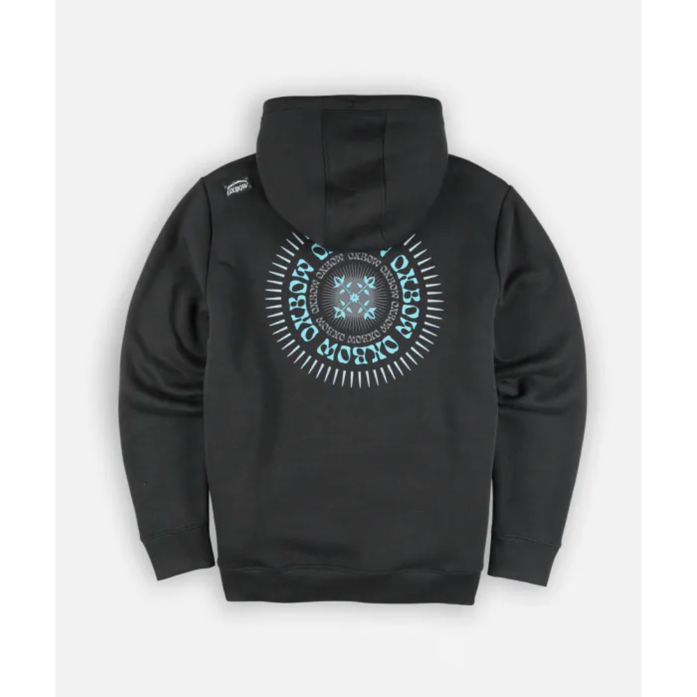 Oxbow  Zipped hoodie SPIRAL - Black