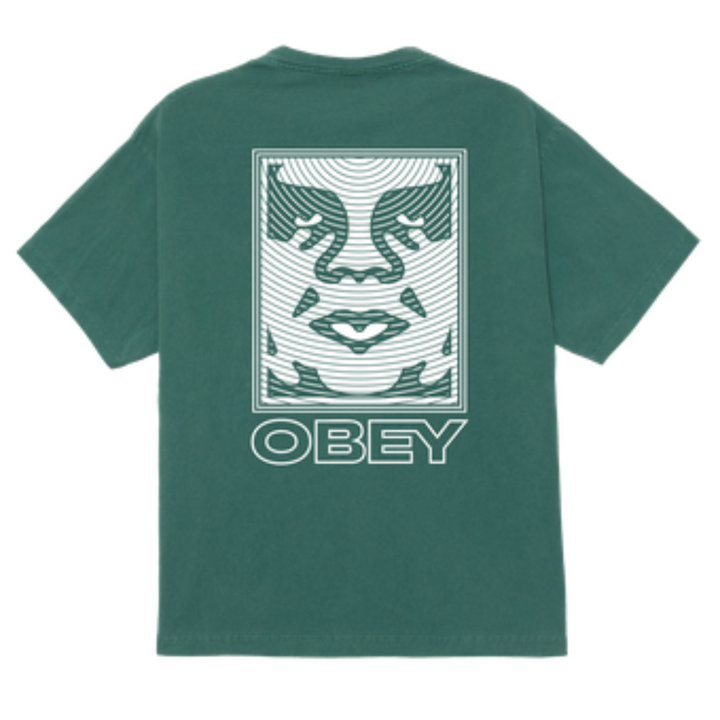 Obey Ripple T-Shirt - Pigment Rainforest Grün