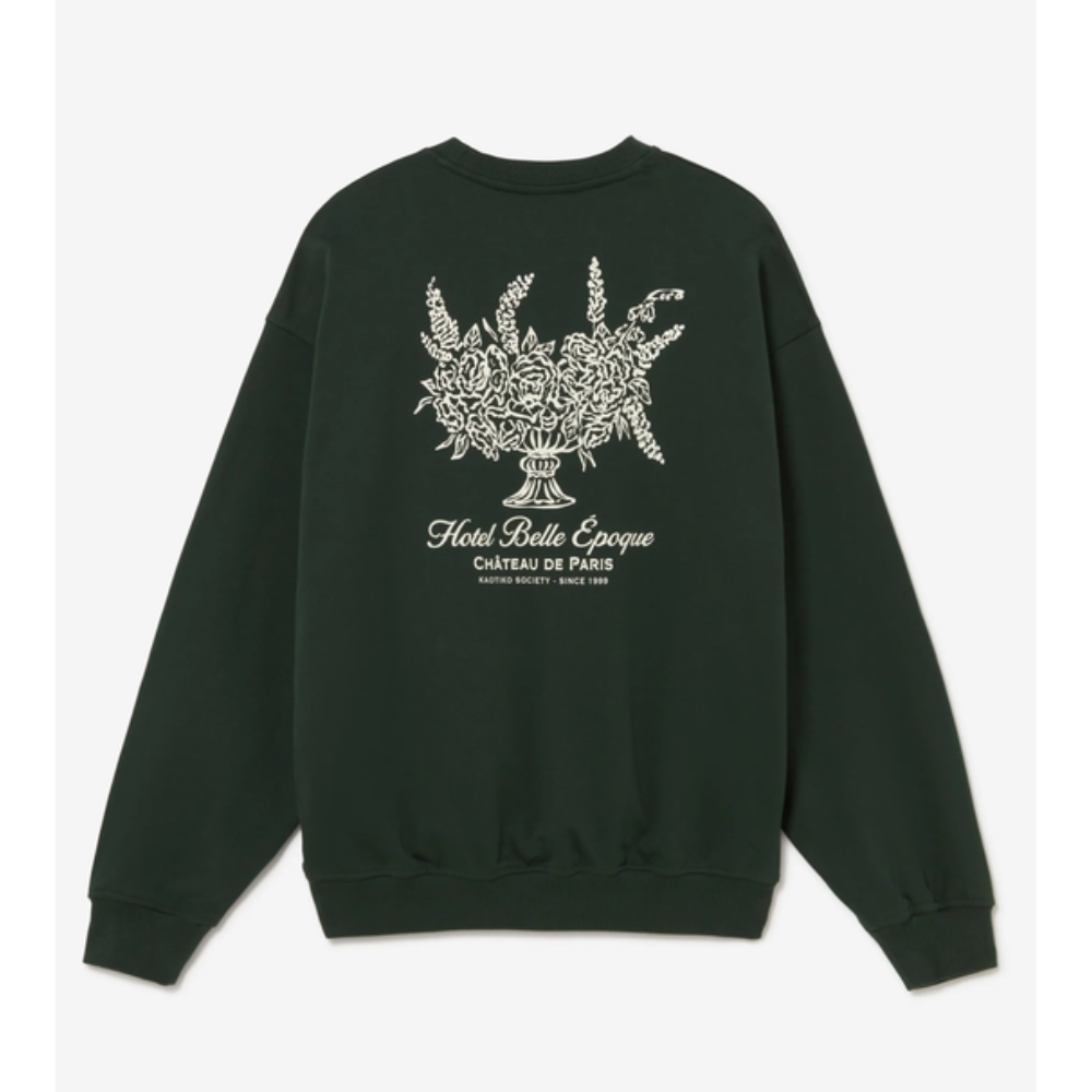 Kaotiko CREW OVERSIZE GARLAND Sweat Shirt AT032-01-G002 - Green
