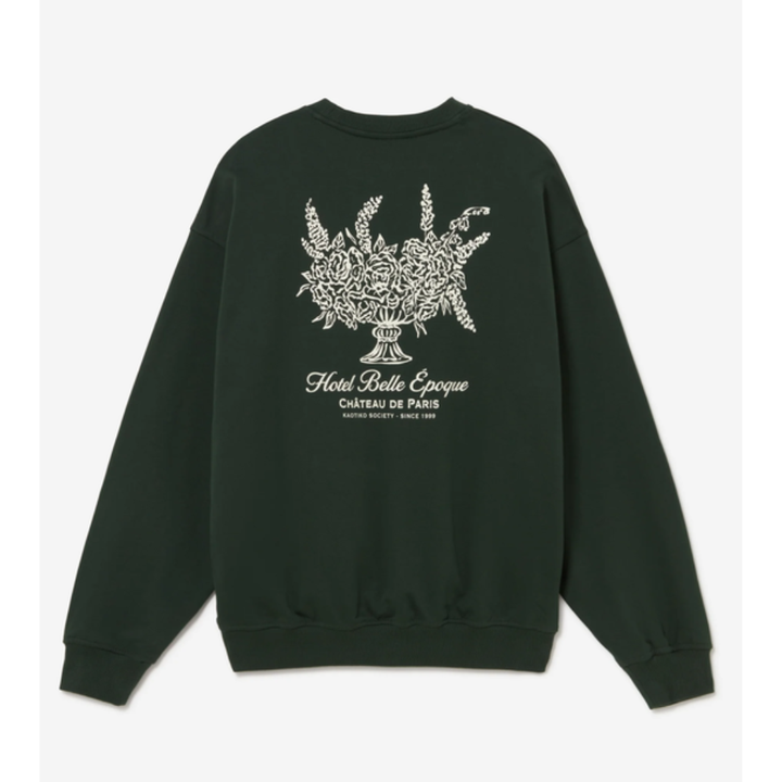 Kaotiko CREW OVERSIZE GARLAND Sweat Shirt AT032-01-G002 - Green