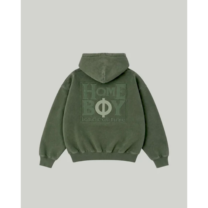 HomeBoy OLD SCHOOL PUFFY Hood - Green Washed