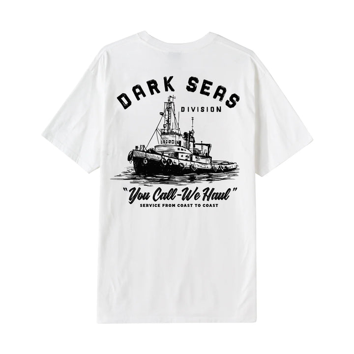 Dark Seas We Haul Basic Pocket T-Shirt - White