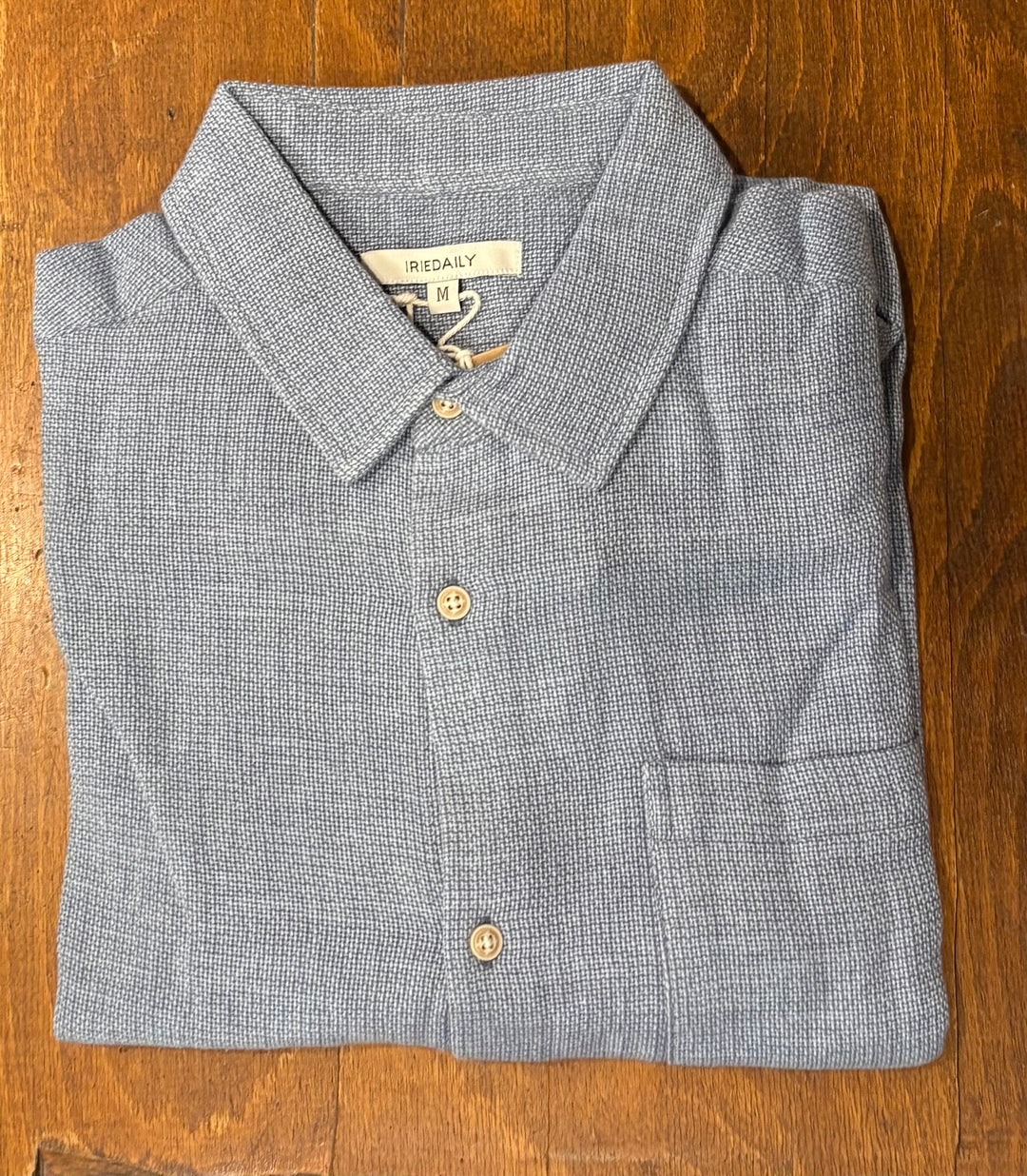 Iriedaily Sammy Summer Shirt Kurz Arm Hemd - Grey Blue