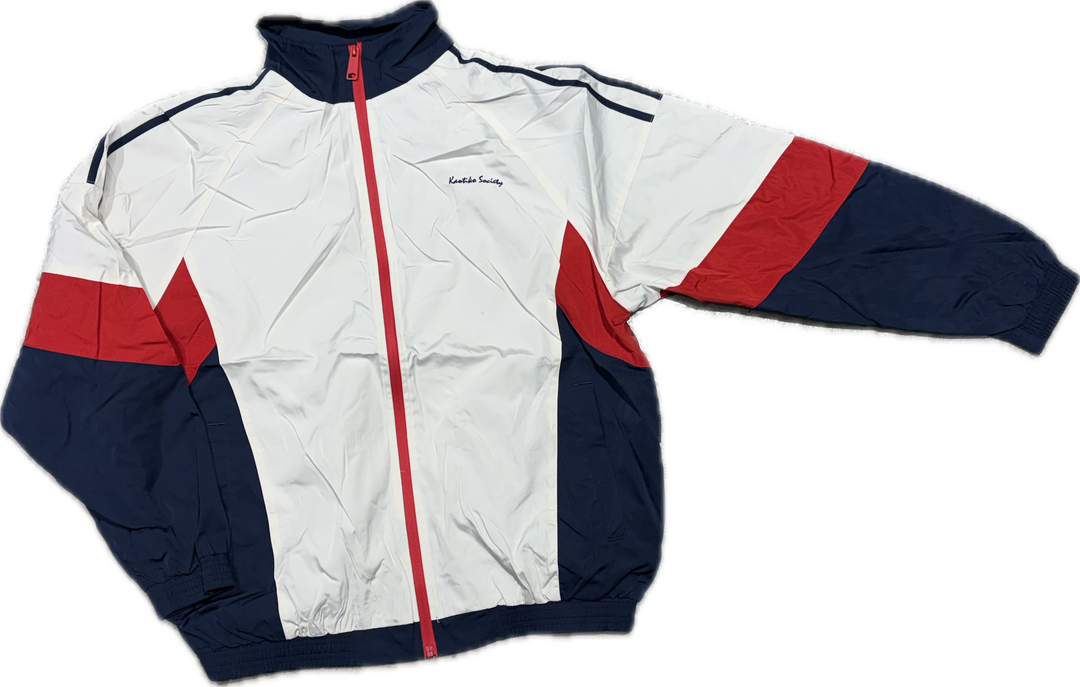 Kaotiko Retro Ski Jacke - Ivory Red Blue