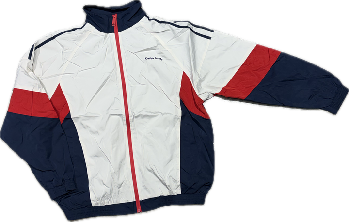 Kaotiko Retro Ski Jacke - Ivory Red Blue