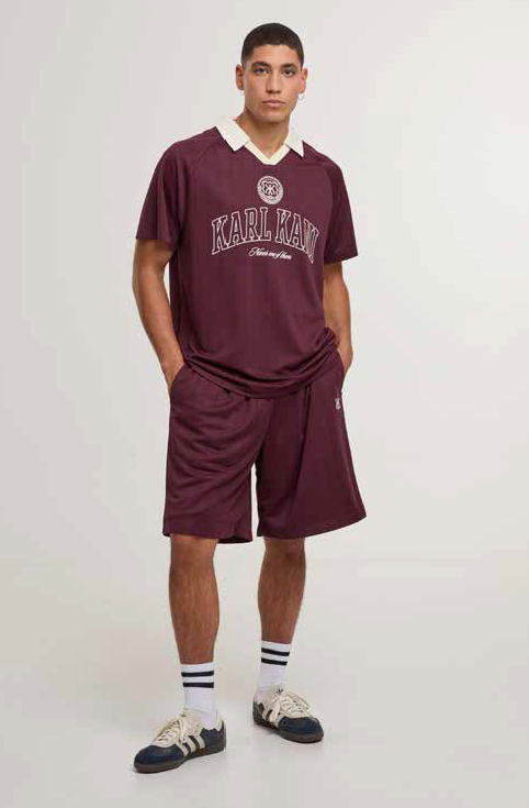 Karl Kani Insig Shad KK INSIGNIA SHADOW PINSTRIPE SOCCER SHORTS - Red