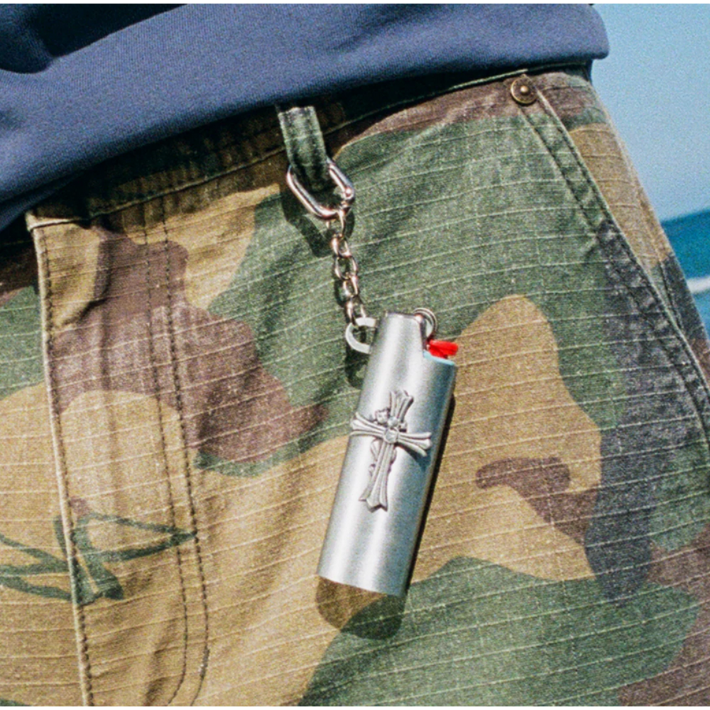 RIPNDIP Nerm Cross Lighter Keychain - Silver