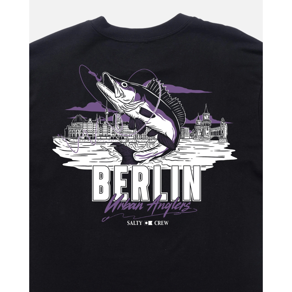 Salty Crew Berlin Urban Angler Tee - Black