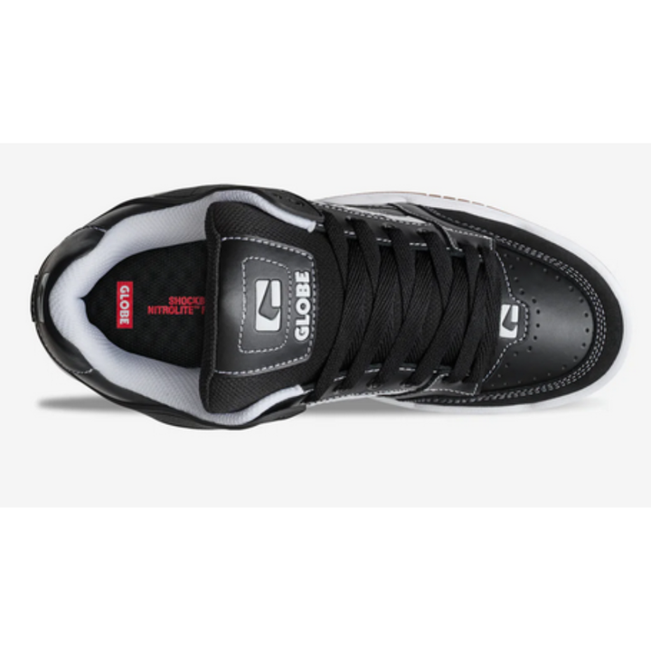 Globe Tilt Shoe - Black/White/Stitch