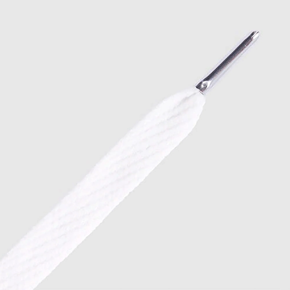 Mr. Lacy Flatties Metal Tip 130cm Laces - White Silver