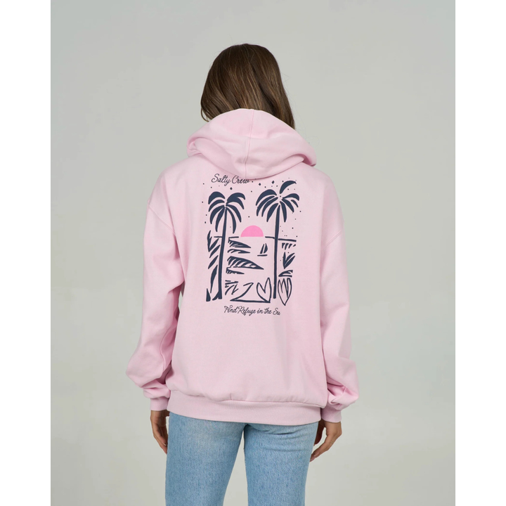 Salty Geo Palm Hoody - Pink