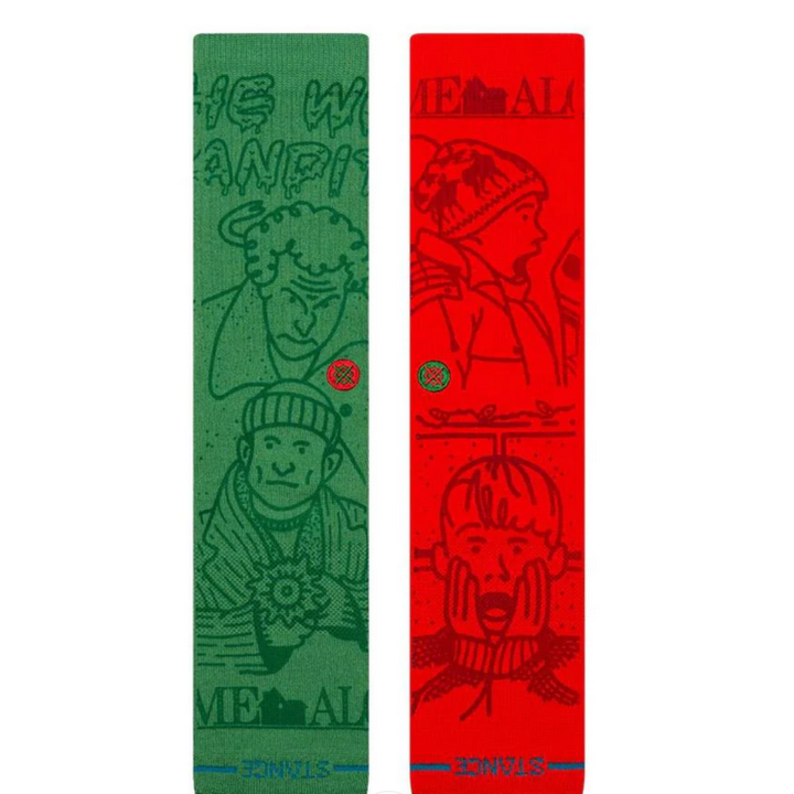 Stance Home Alone Socks - Rot/Grün Multi