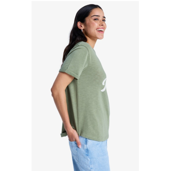 Roxy Oceanwave Slub T-Shirt - GLD0 Grün