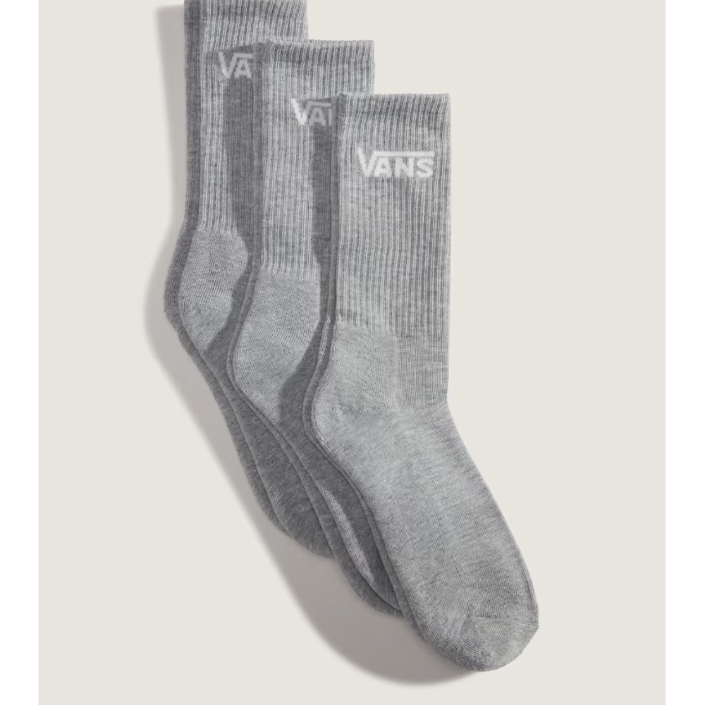 Vans Classic Crew Socks (3 Pair) - Heather Grey
