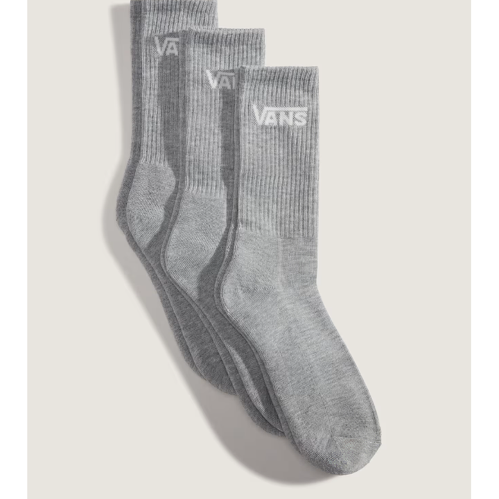 Vans Classic Crew Socks (3 Pair) - Heather Grey