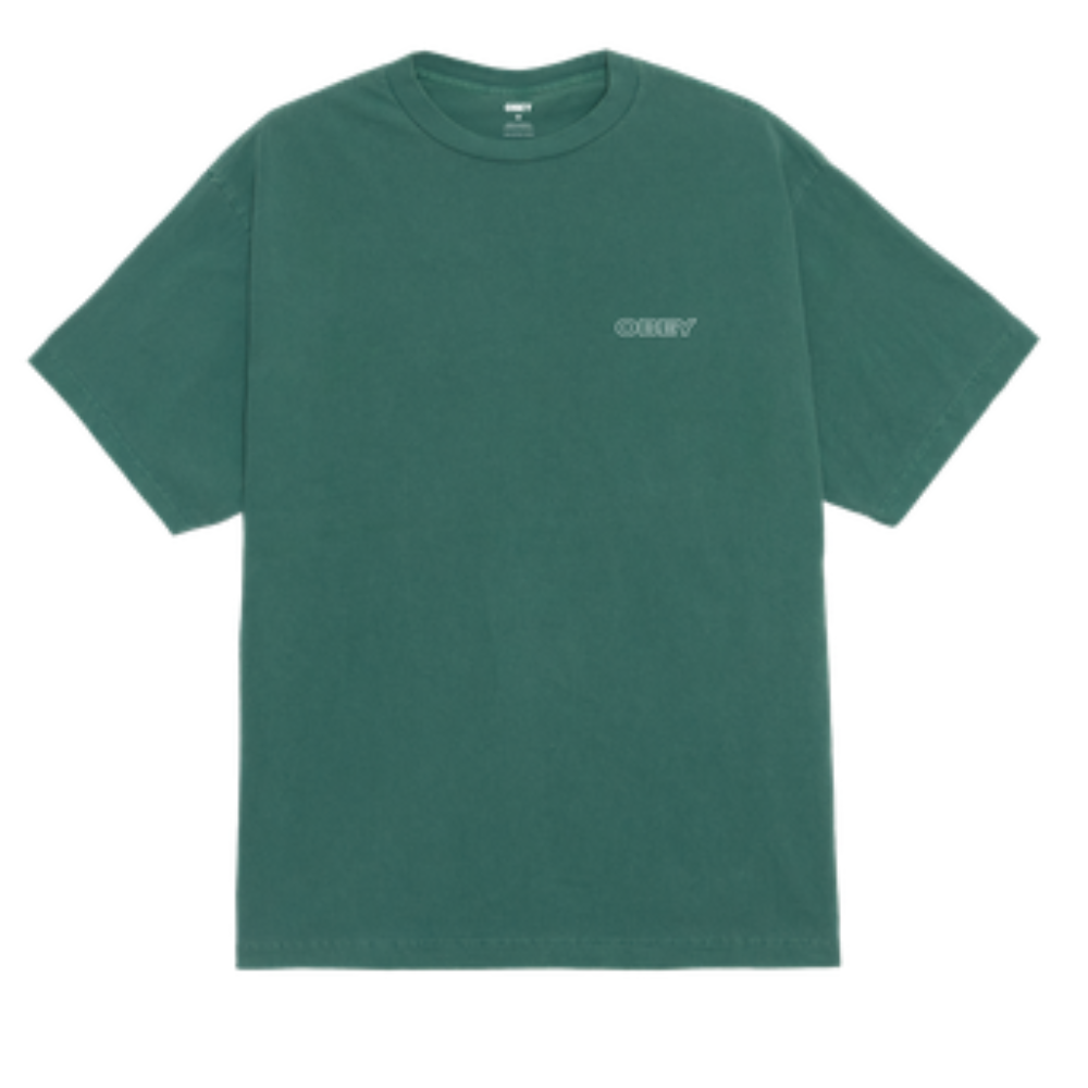 Obey Ripple T-Shirt - Pigment Rainforest Grün
