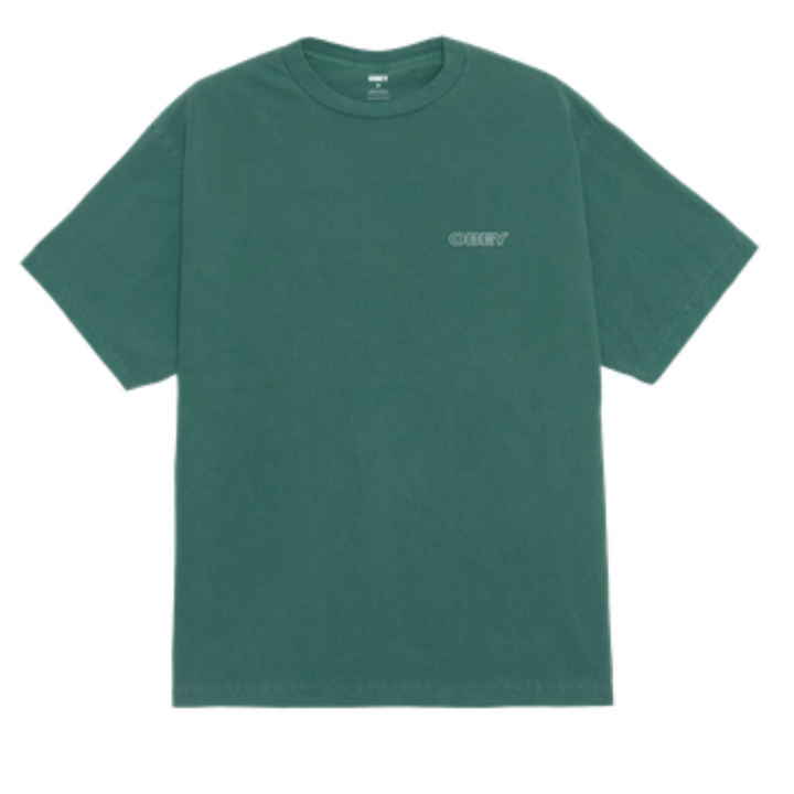 Obey Ripple T-Shirt - Pigment Rainforest Grün