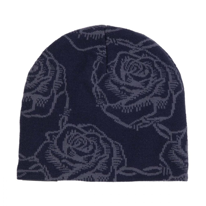 Santa Cruz Skull Strip Beanie - Navy Roses