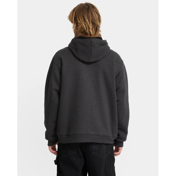 Volcom Single Lined Stone Sherpa Zip Hoodie - Heather Black