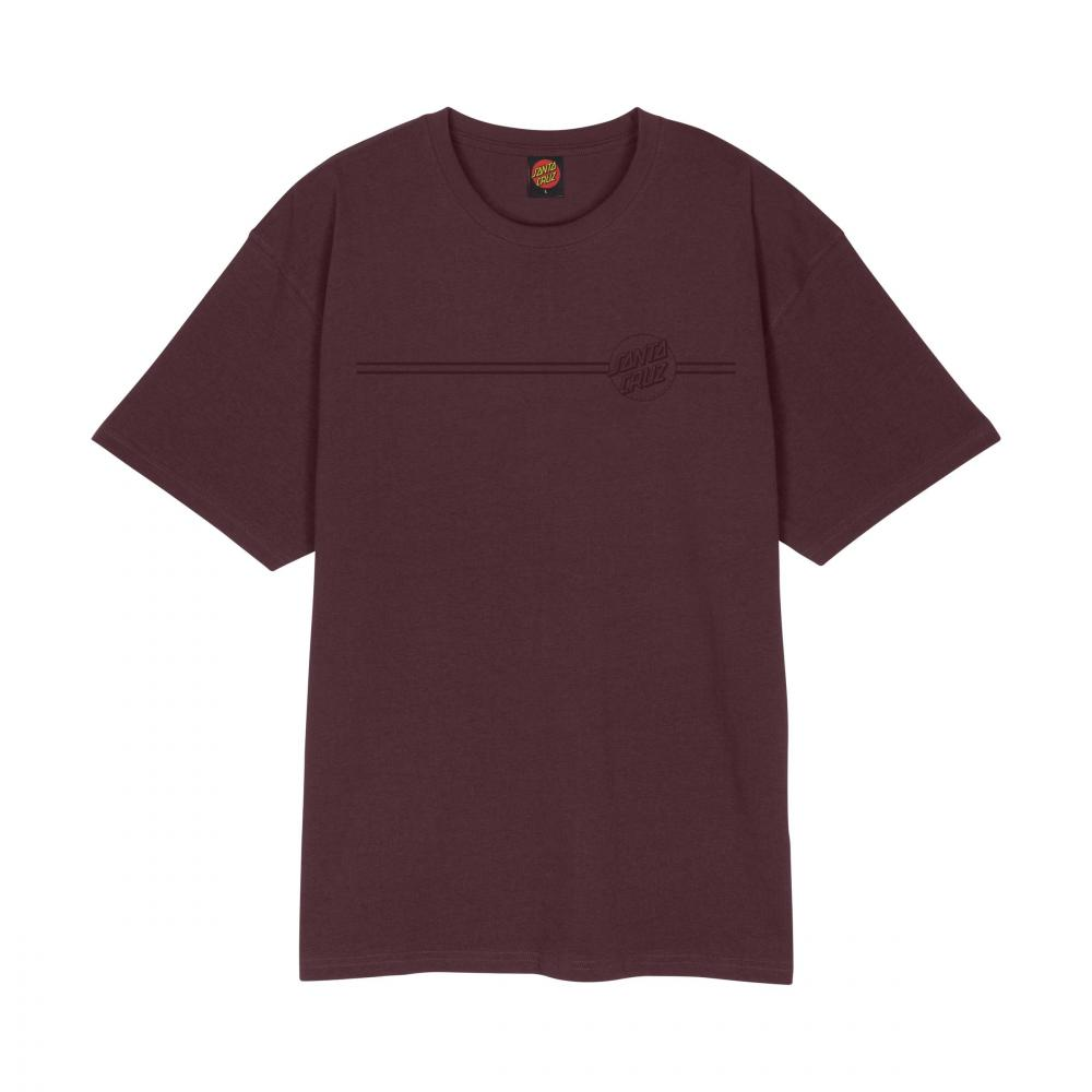 Santa Cruz Tonal Opus Dot Stripe T-Shirt - Dark Plum