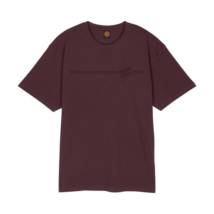 Santa Cruz Tonal Opus Dot Stripe T-Shirt - Dark Plum