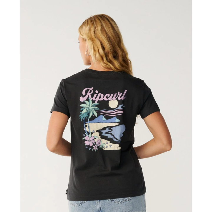 Ripcurl Beach Days Standard Tee - Washed Black
