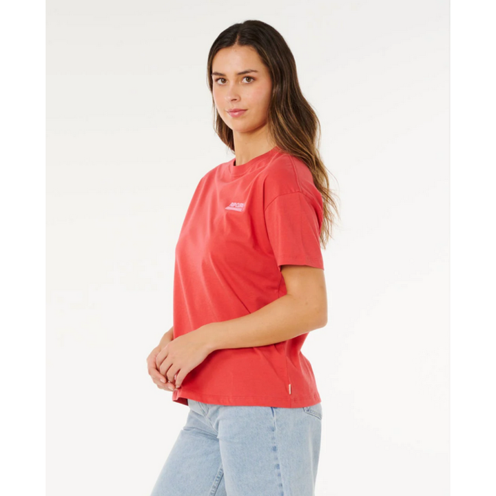 Ripcurl T-Shirt Ocean Break Relaxed - Deep Red