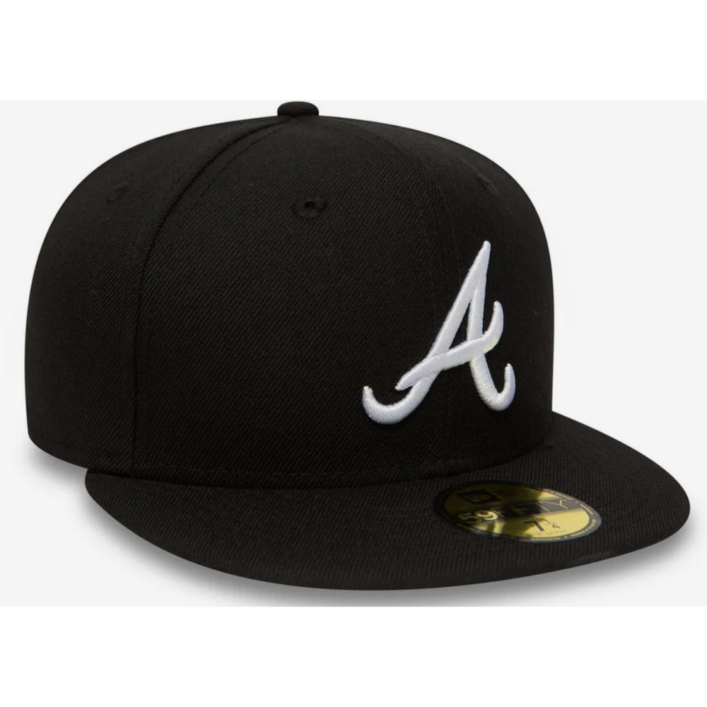 New Era 47487 Atlanta Braves Essential 59FIFTY Cap - Black/White