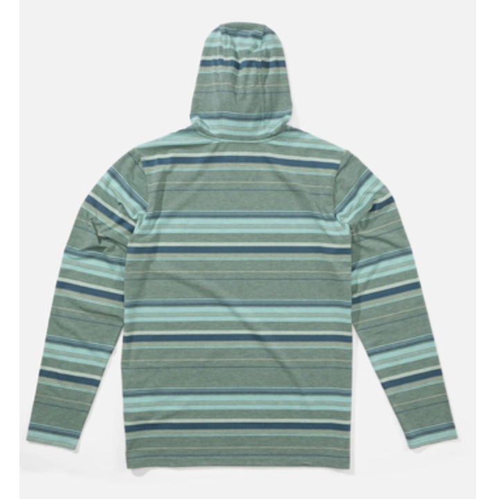 Salty Crew LS Longsleeve White Cap Tech Hood Tee - Marine