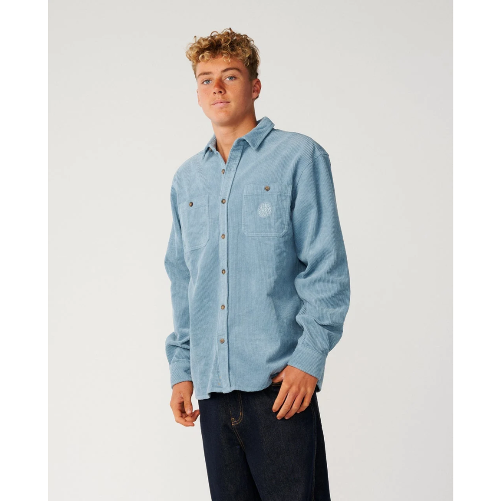 RipCurl Hemd Premium Surf Cord Langarm -  Citadel Blue